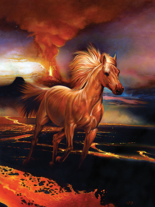 Horse Lava Canvas Art