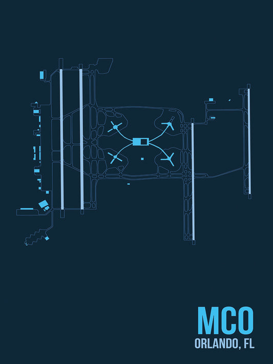MCO Airport Layout Canvas Art