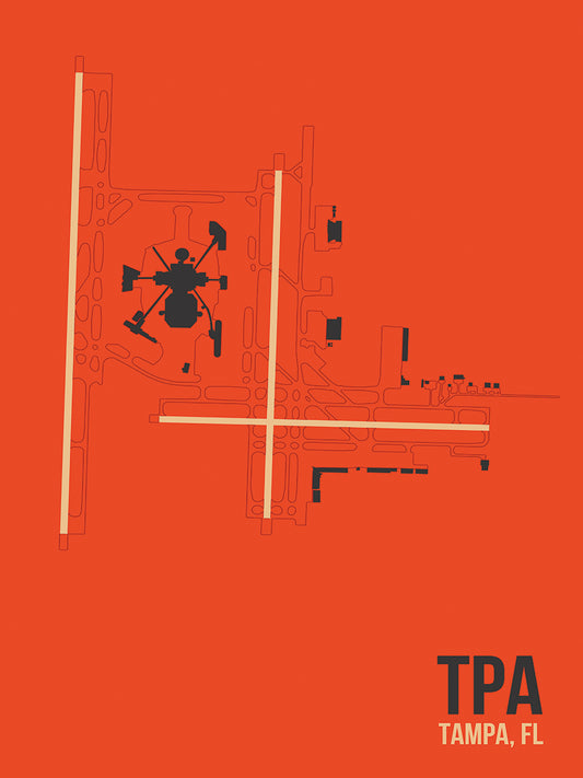 TPA Airport Layout Canvas Art