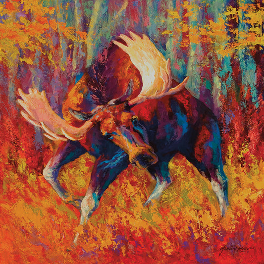 Immenent Charge Moose Canvas Print