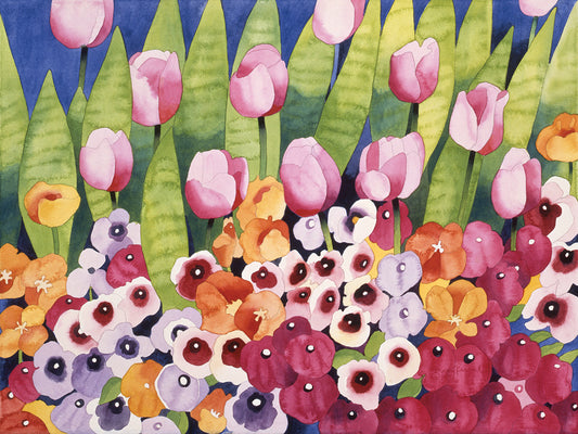 Poppies And Tulips