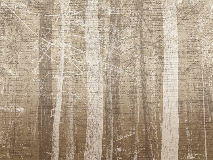 Arte de la lona de la niebla del bosque