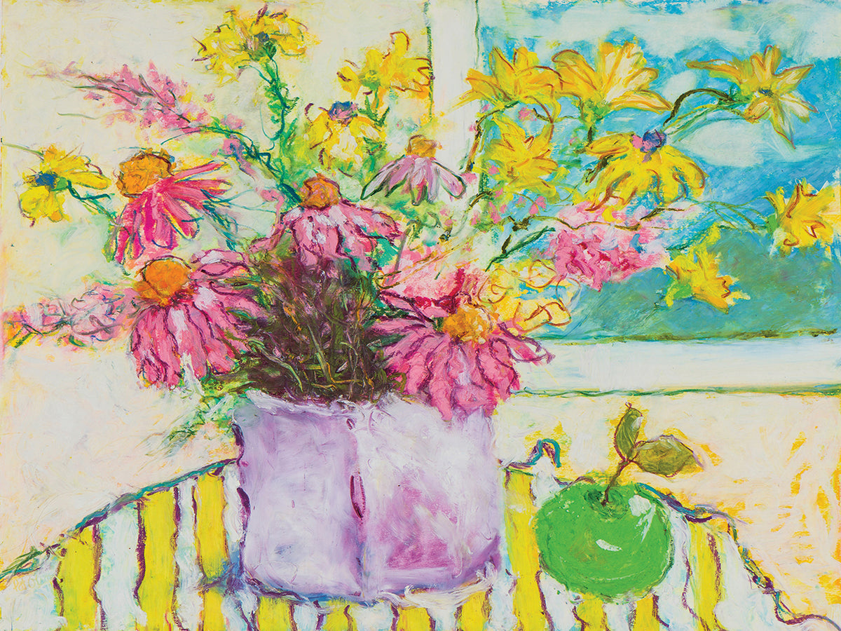 Flowers - Pink With A Green Apple
