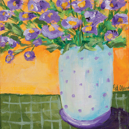 Flowers - Purple Dot Vase