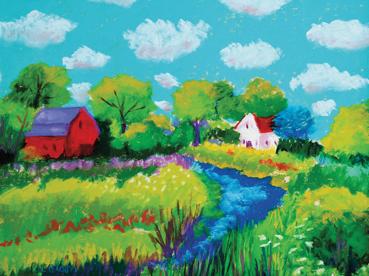 Farm With Red Barn