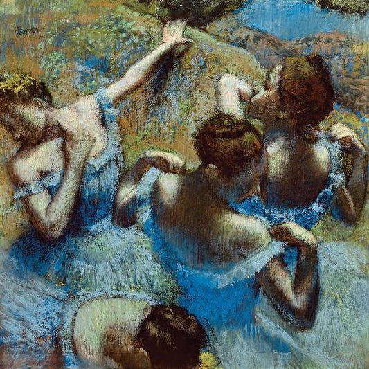 Degas-Dancers In Blue Canvas Print