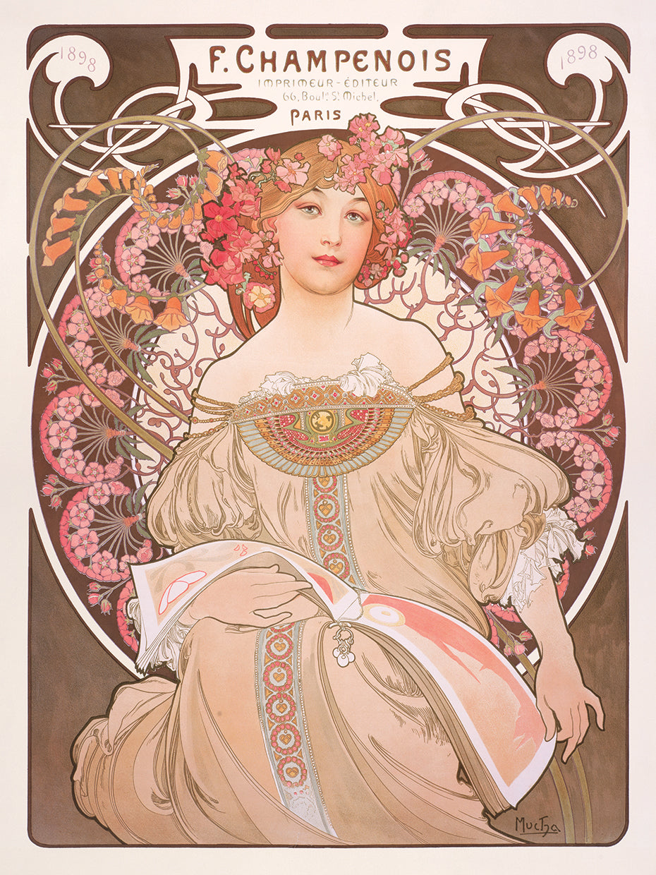 Alphonse Mucha's Mucha-Reverie Canvas Art Prints | Fine Art Canvas