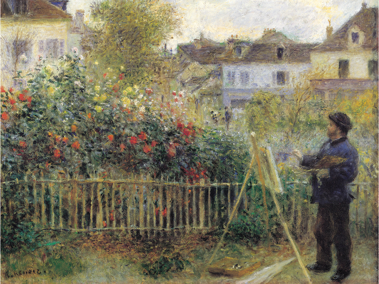 Renior-monet painting garden