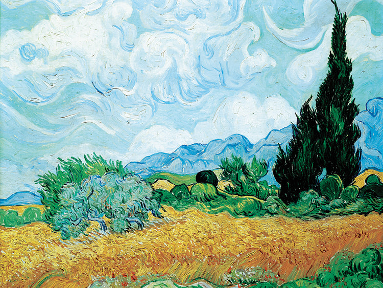 Van Gogh-Yellow Wheat and Cypresses