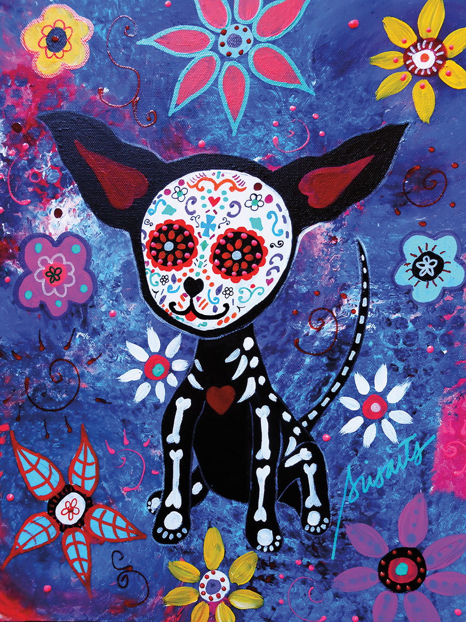 Chihuahua Dia De Los Muertos