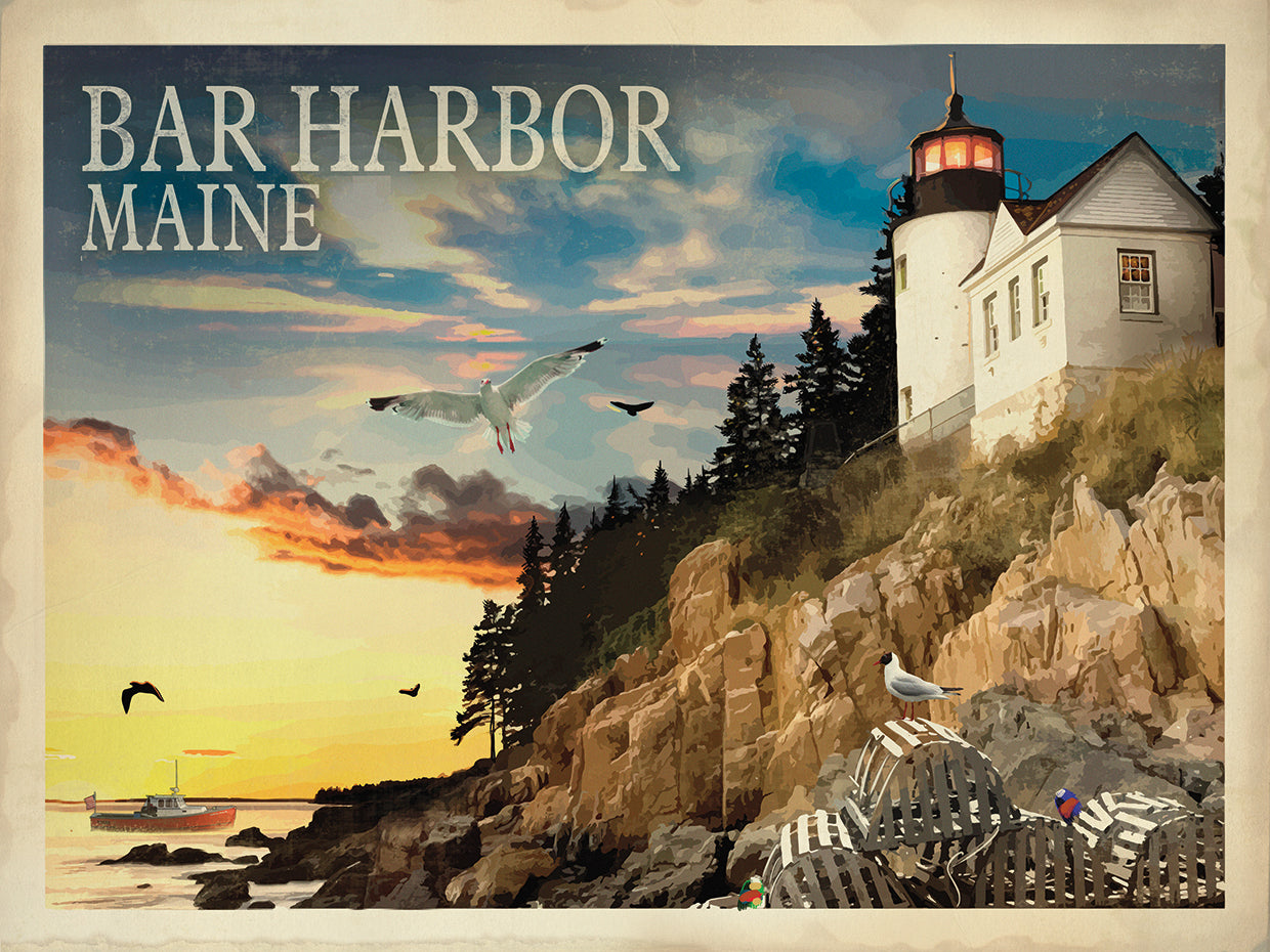 Arte de la lona de Bar Harbor Maine
