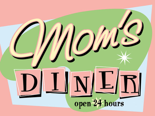 Moms Diner Retro Pink Canvas Print