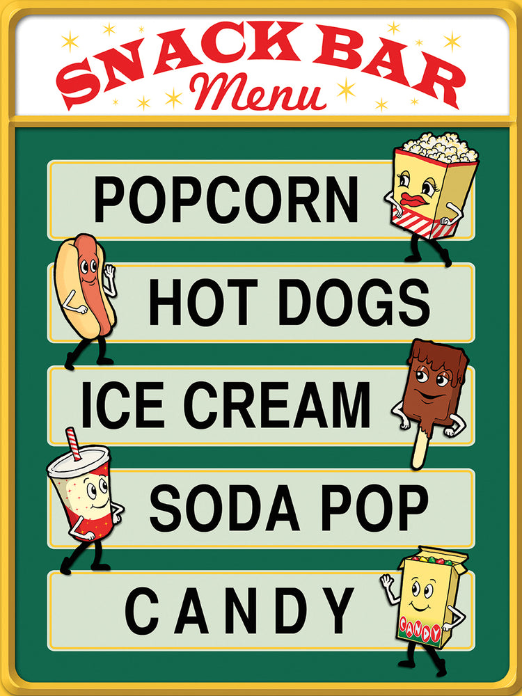 Snack Bar Menu