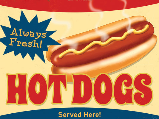 Always Fresh Hot Dogs Canvas Print