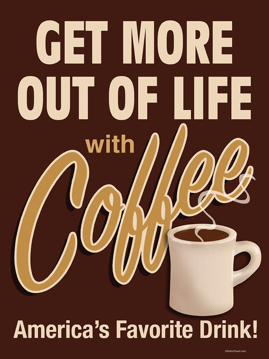 Coffee Get More Out Of Life Canvas Print