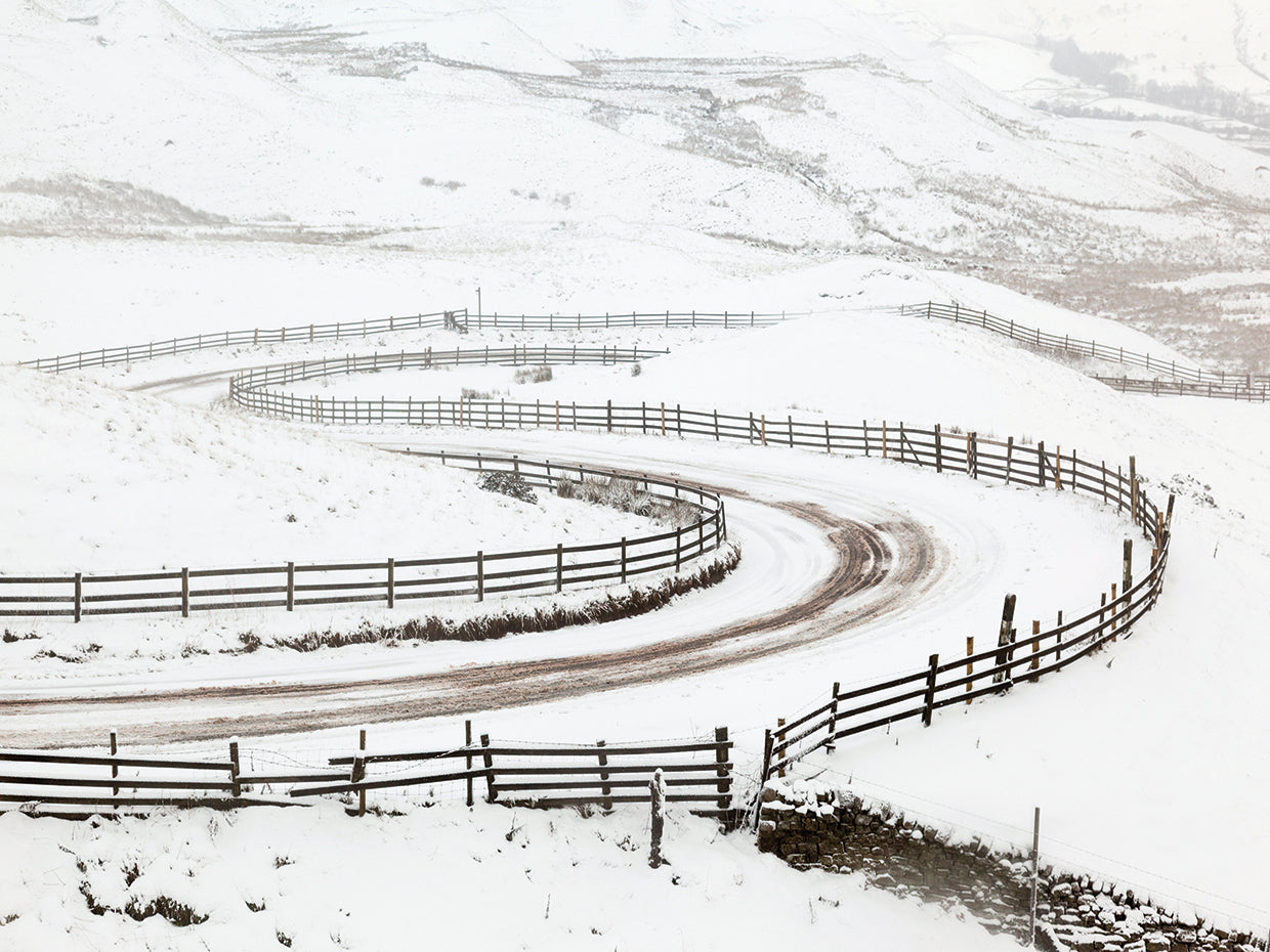 Snowing on the Road