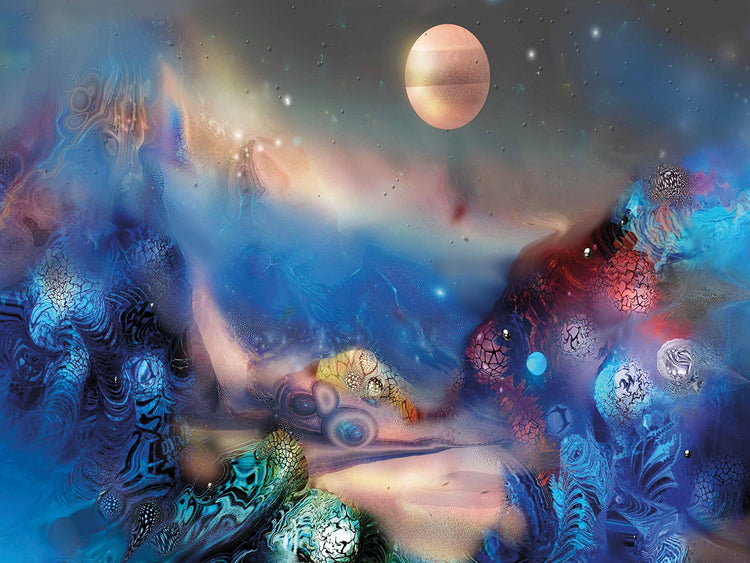 Alien World Orange Moon