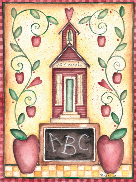 School ABC Primitive Canvas Print