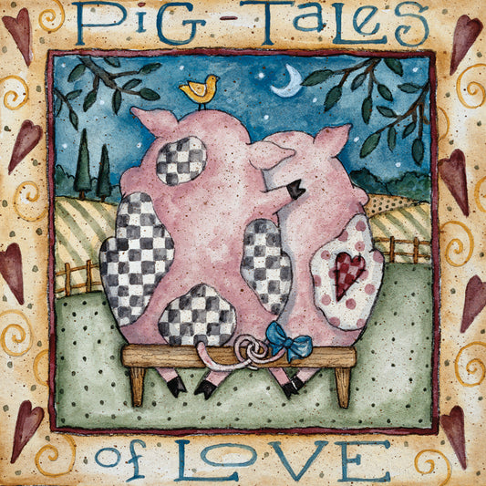 Pig-Tales Of Love Canvas Print