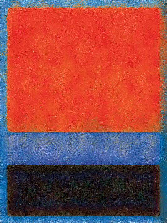 Rothko Style Red Black And Blue Canvas Art