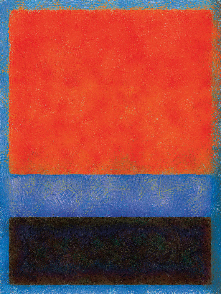 Rothko Style Red Black And Blue