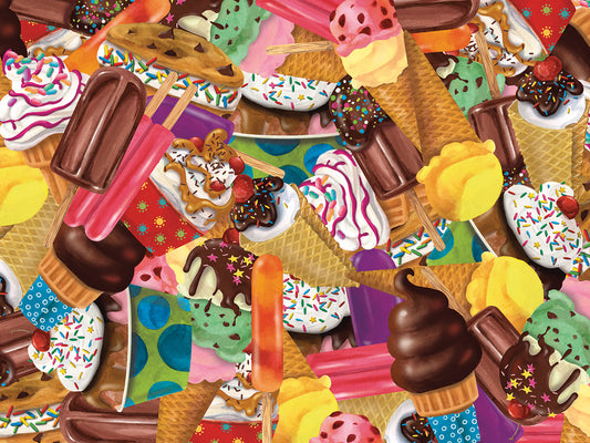 Ice Cream Collage Canvas Art