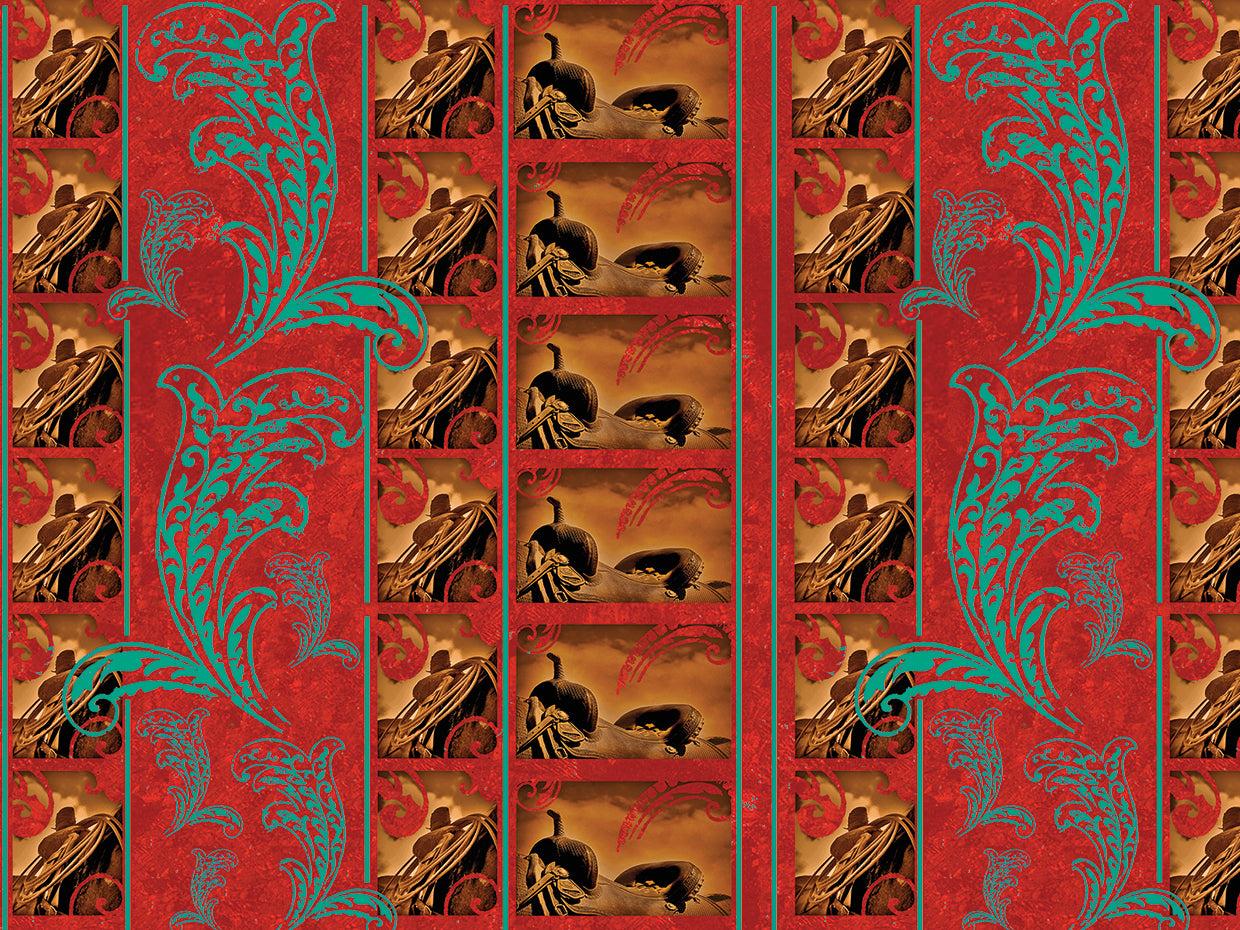Arte de la lona de las sillas de montar