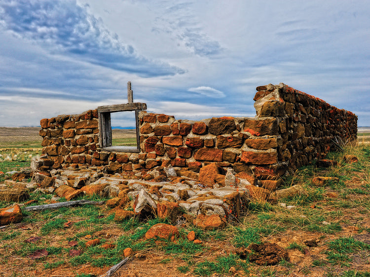 Arte de la lona de la pradera de la roca