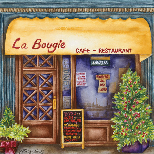 Cafes La Bougie Canvas Art