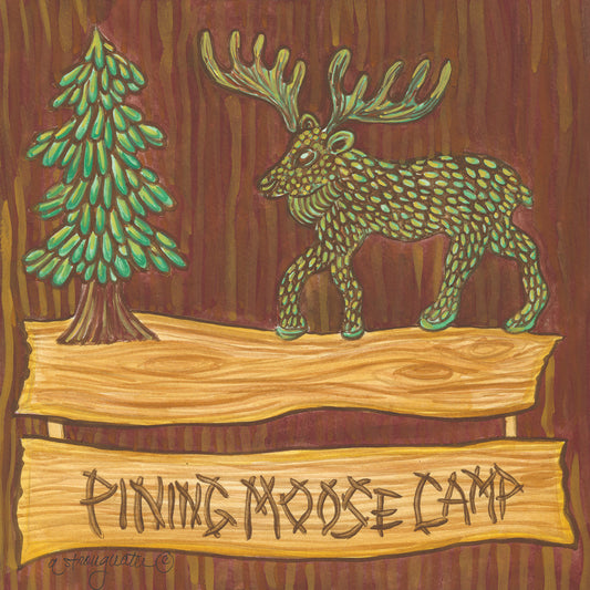 Adirondack Pining Moose Camp AP Canvas Prints