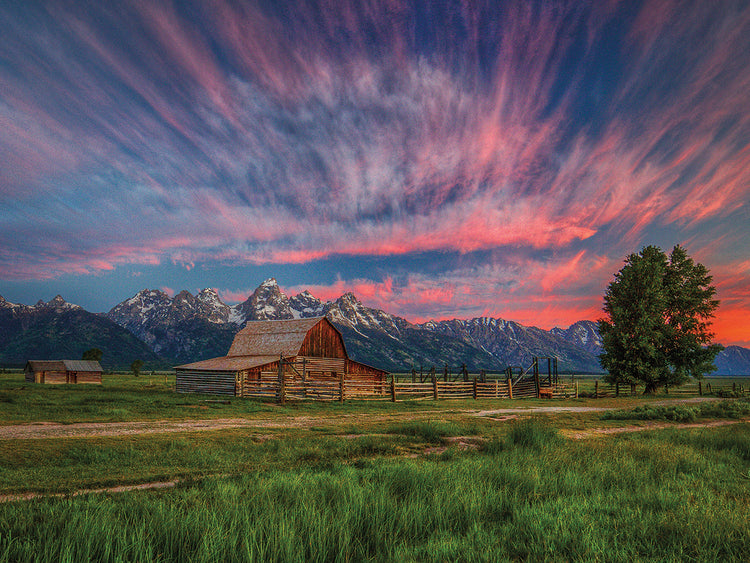 Debajo del arte de la lona Teton Glory