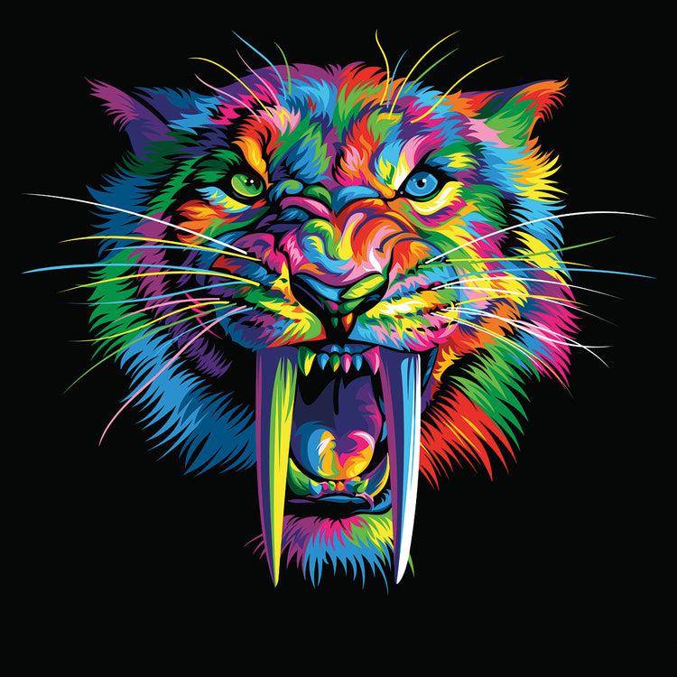 Arte de la lona de dientes de sable