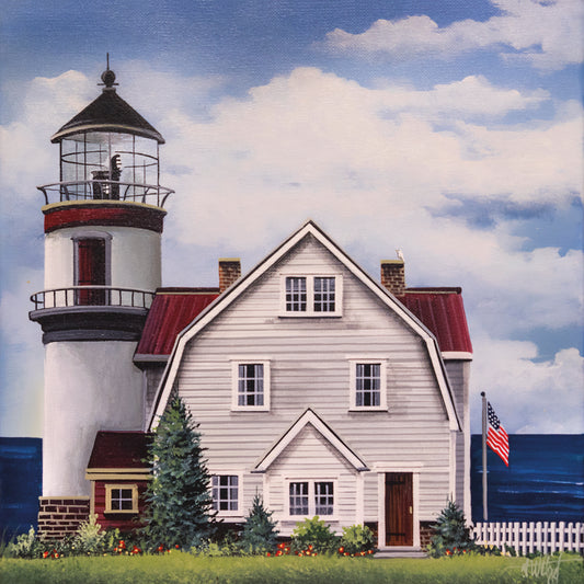 White Lighthouse Canvas Art
