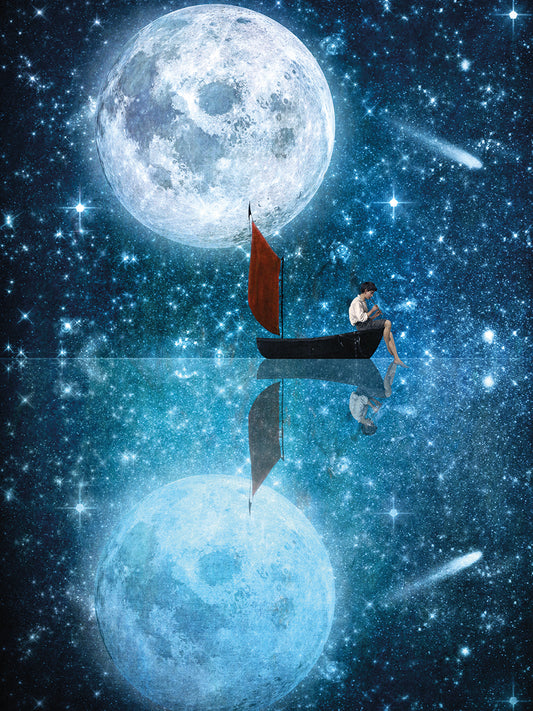 The Moon And Me Canvas Art