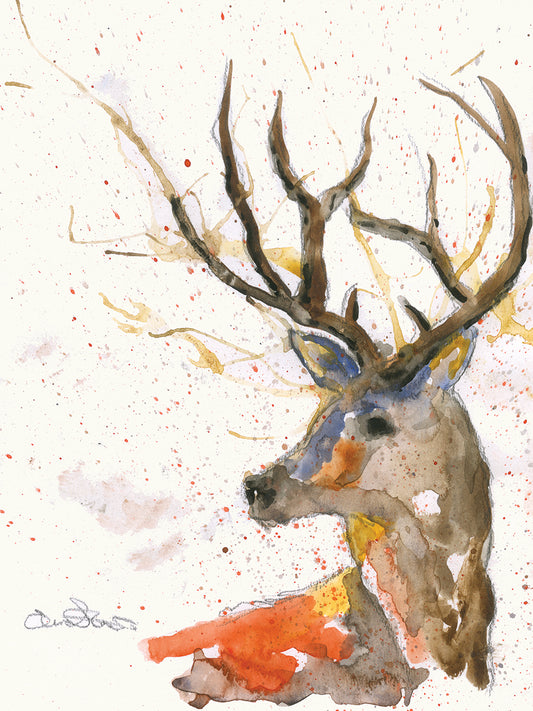Watercolor Deer # 2