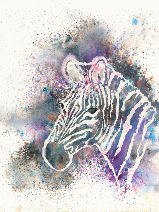 Watercolor Zebra Canvas Art
