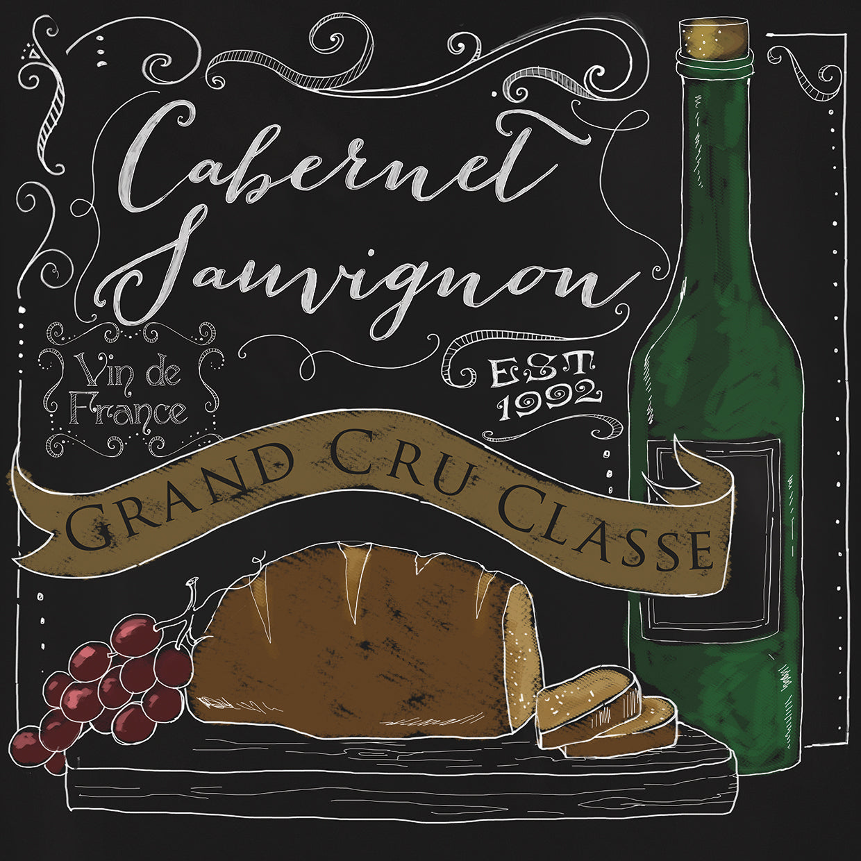 Wine Chalkboard II