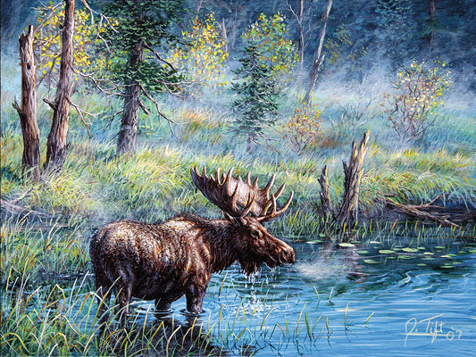 Moose Painting 1 Canvas Art