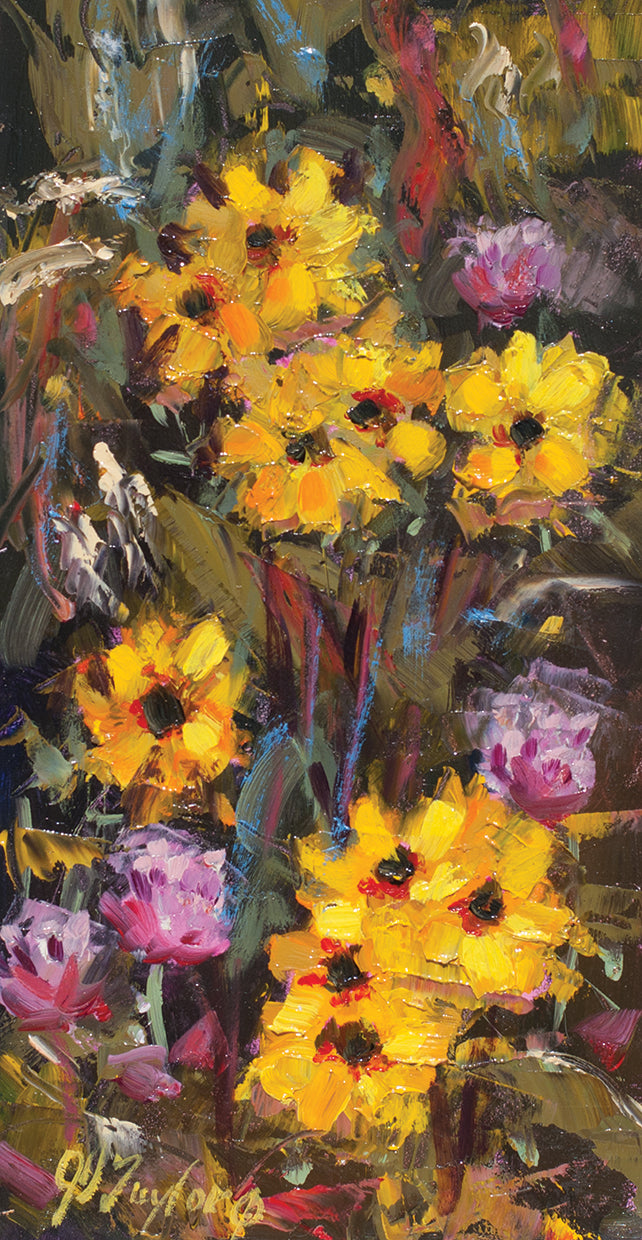 BlackEyed Susan by Jennifer Stottle Taylor - best quality handcrafted wall art work on large canvas & framed canvas prints