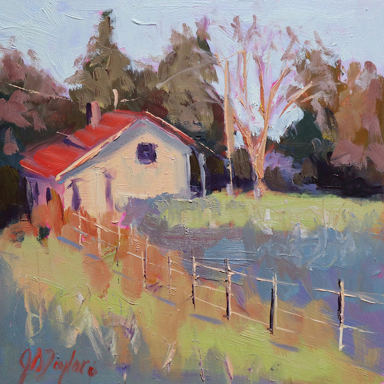 Little Cottage by Jennifer Stottle Taylor - best quality handcrafted wall art work on large canvas & framed canvas prints