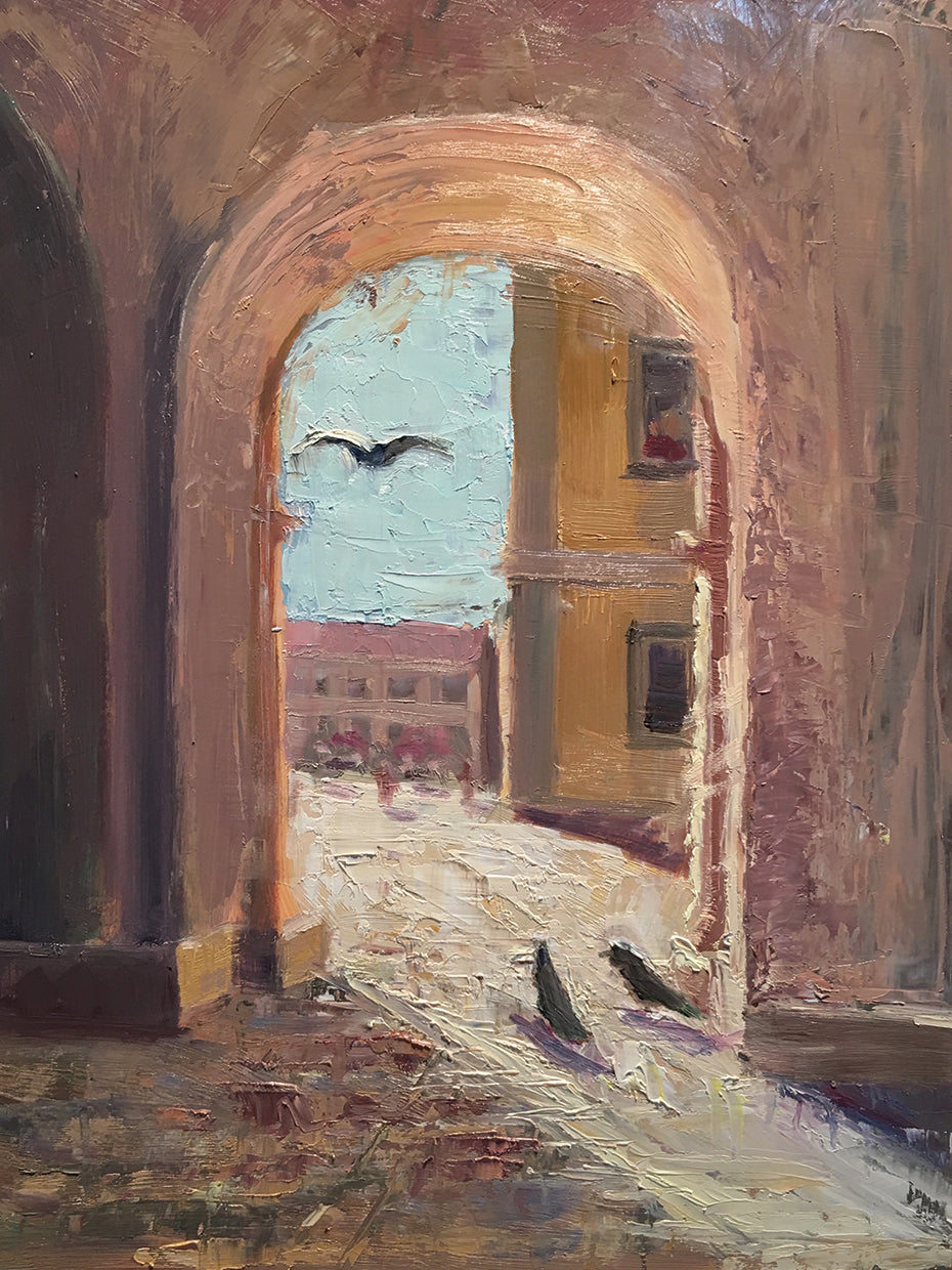 Morning Meeting by Jennifer Stottle Taylor - larger sizes handcrafted wall art work on large canvas & framed canvas prints