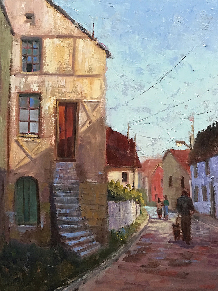 The Walk with Renoir by Jennifer Stottle Taylor - museum quality wall art work on large canvas & framed canvas prints