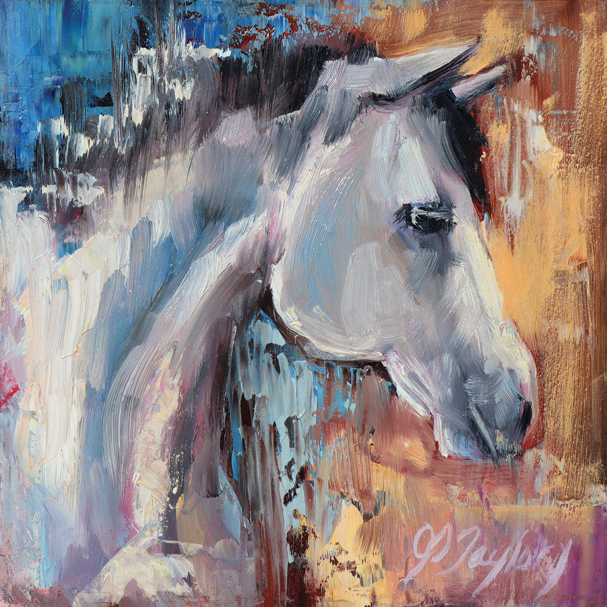 Charlie Brown by Jennifer Stottle Taylor - handcrafted wall art work on large canvas & framed canvas prints, made to order