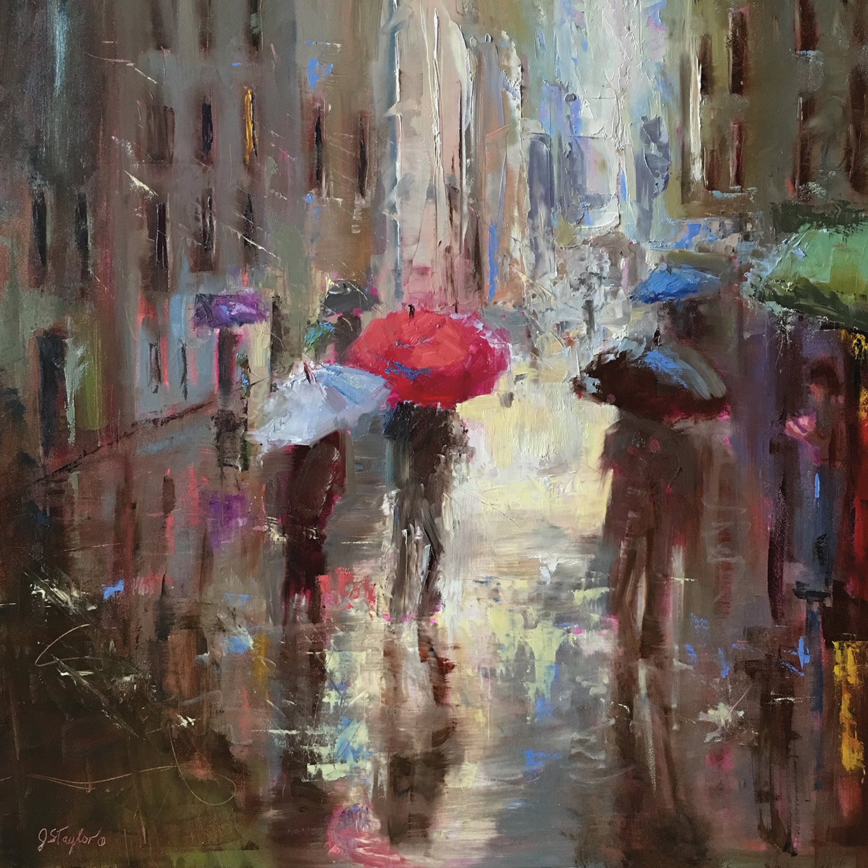 Quietness of Rain by Jennifer Stottle Taylor - lowest price wall art work on large canvas & framed canvas prints