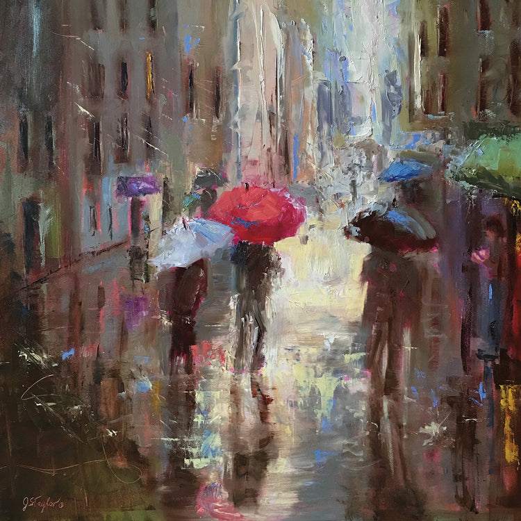 Quietness of Rain by Jennifer Stottle Taylor - lowest price wall art work on large canvas & framed canvas prints