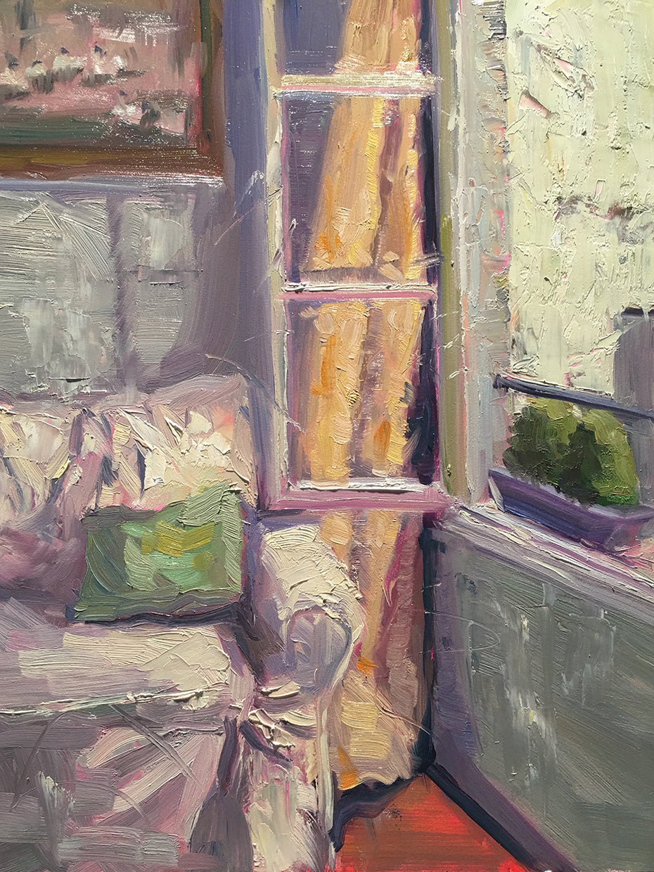 Rena's Flat by Jennifer Stottle Taylor - handcrafted wall art work on large canvas & framed canvas prints, made to order