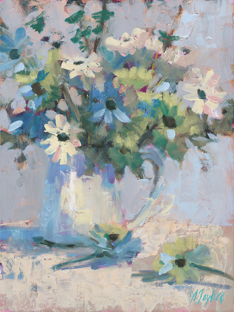 Baby's Got the Blues by Jennifer Stottle Taylor - larger sizes handcrafted wall art work on large canvas & framed canvas prints