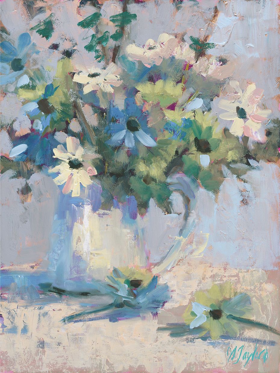 Baby's Got the Blues by Jennifer Stottle Taylor - larger sizes handcrafted wall art work on large canvas & framed canvas prints