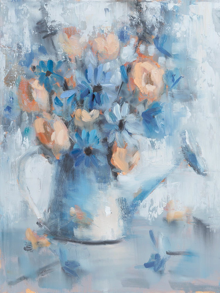 Peaches and Cream by Jennifer Stottle Taylor - handcrafted wall art work on large canvas & framed canvas prints, made to order