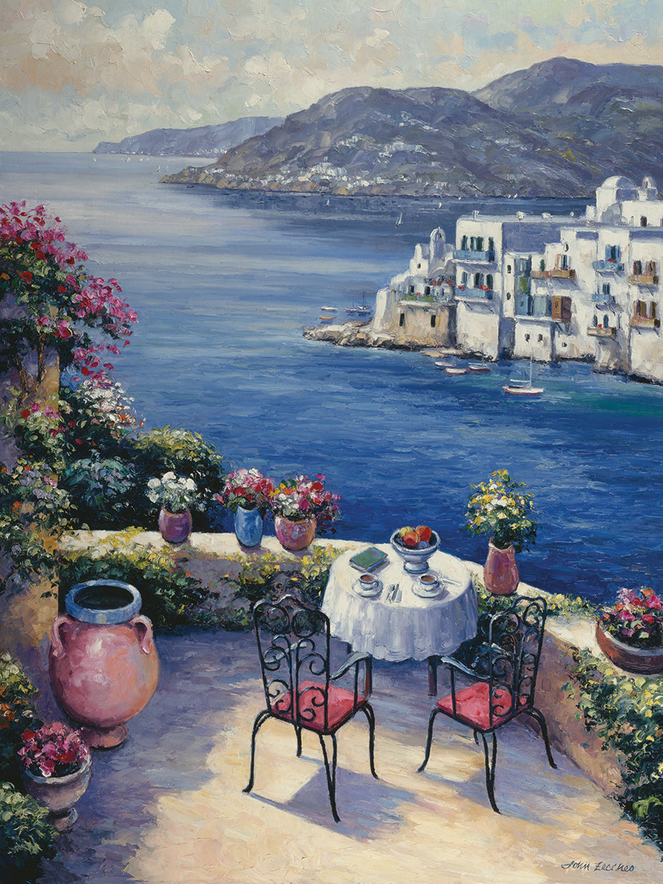 絵画 BLU/ZONE/2024 Aegean Vista Wall Art by John Zaccheo | Fine Art Canvas